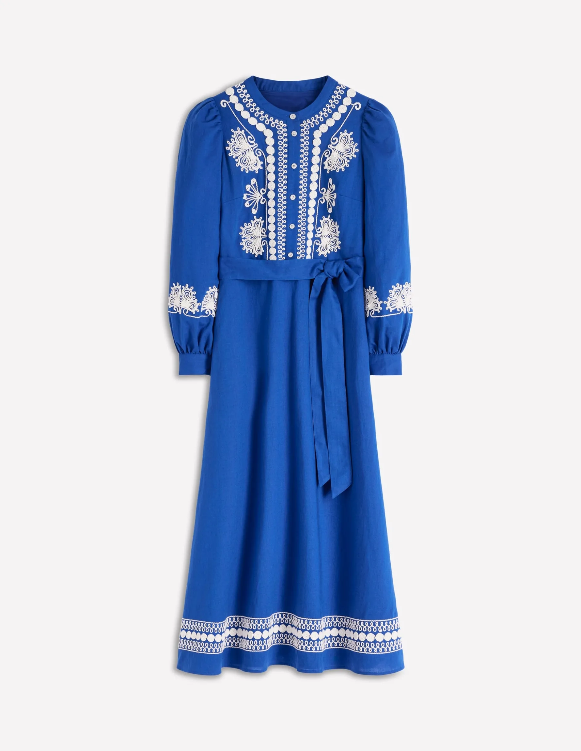 Robe midi Ava en lin mélangé