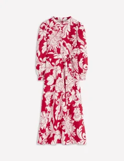 Robe midi Ava en lin mélangé