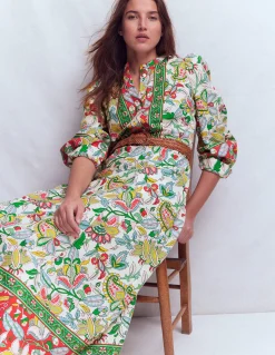 Robe midi Ava en lin mélangé