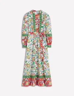 Robe midi Ava en lin mélangé