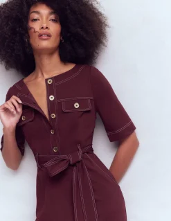 Robe midi Bria en point de Rome