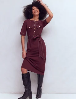 Robe midi Bria en point de Rome