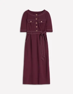 Robe midi Bria en point de Rome