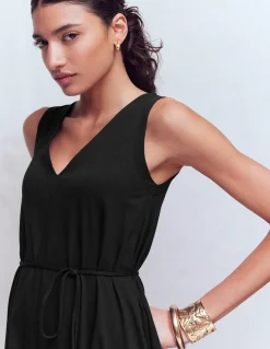 Robe midi Mia en jersey à col V