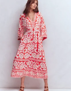 Robe midi Nell façon kimono en jersey