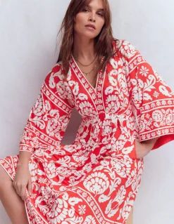 Robe midi Nell façon kimono en jersey