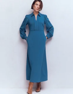 Robe midi Pip zippée en point de Rome