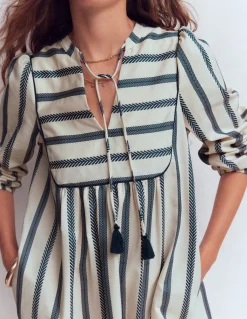 Robe Pia en coton à empiècement