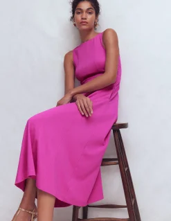 Robe sans manches en point de Rome