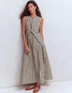 Robe sans manches zippée en jean