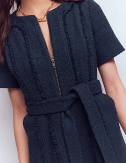 Robe texturée Ruth à fermeture zippée