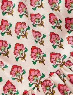 Robe tournoyante à manches virevoltantes