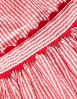 Robe virevoltante à détails en zigzag