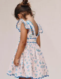 Robe virevoltante à détails en zigzag