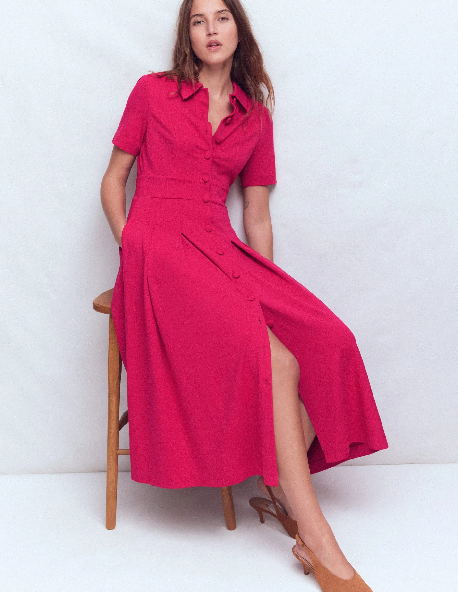 Robe-chemise Bridget en point de Rome