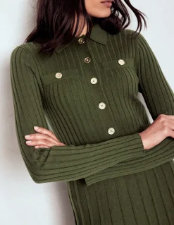 Robe-chemise Brönte en maille côtelée