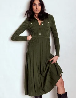 Robe-chemise Brönte en maille côtelée