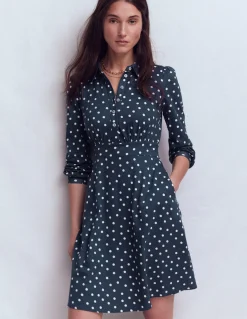 Robe-chemise courte en jersey Orla