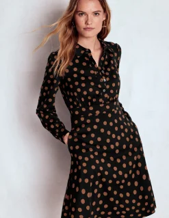 Robe-chemise courte en jersey Orla