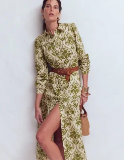 Robe-chemise longue Ellie en coton