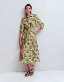 Robe-chemise longue Ellie en coton