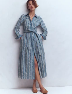 Robe-chemise longue Ellie en coton