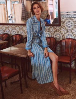 Robe-chemise longue Ellie en coton