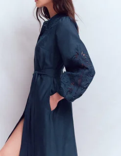 Robe-chemise Mae en lin mélangé