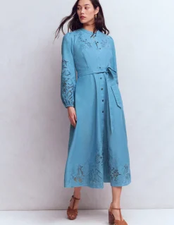 Robe-chemise Mae en lin mélangé