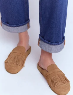 Sabots Etta façon mules avec franges