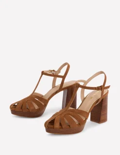 Sandales à plateforme effet cage