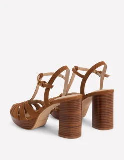 Sandales à plateforme effet cage