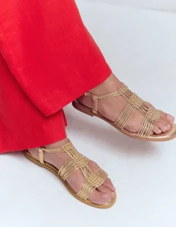 Sandales nouées à brides multiples