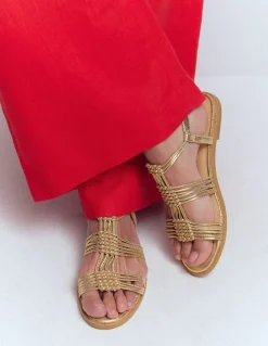 Sandales nouées à brides multiples