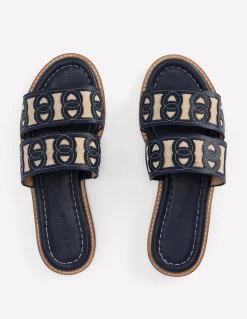 Sandales plates à brides entrelacées