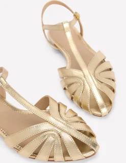 Sandales plates effet cage