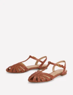 Sandales plates effet cage