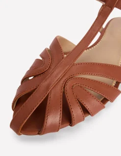 Sandales plates effet cage