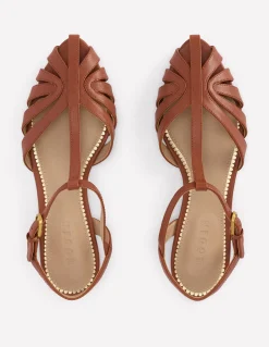 Sandales plates effet cage