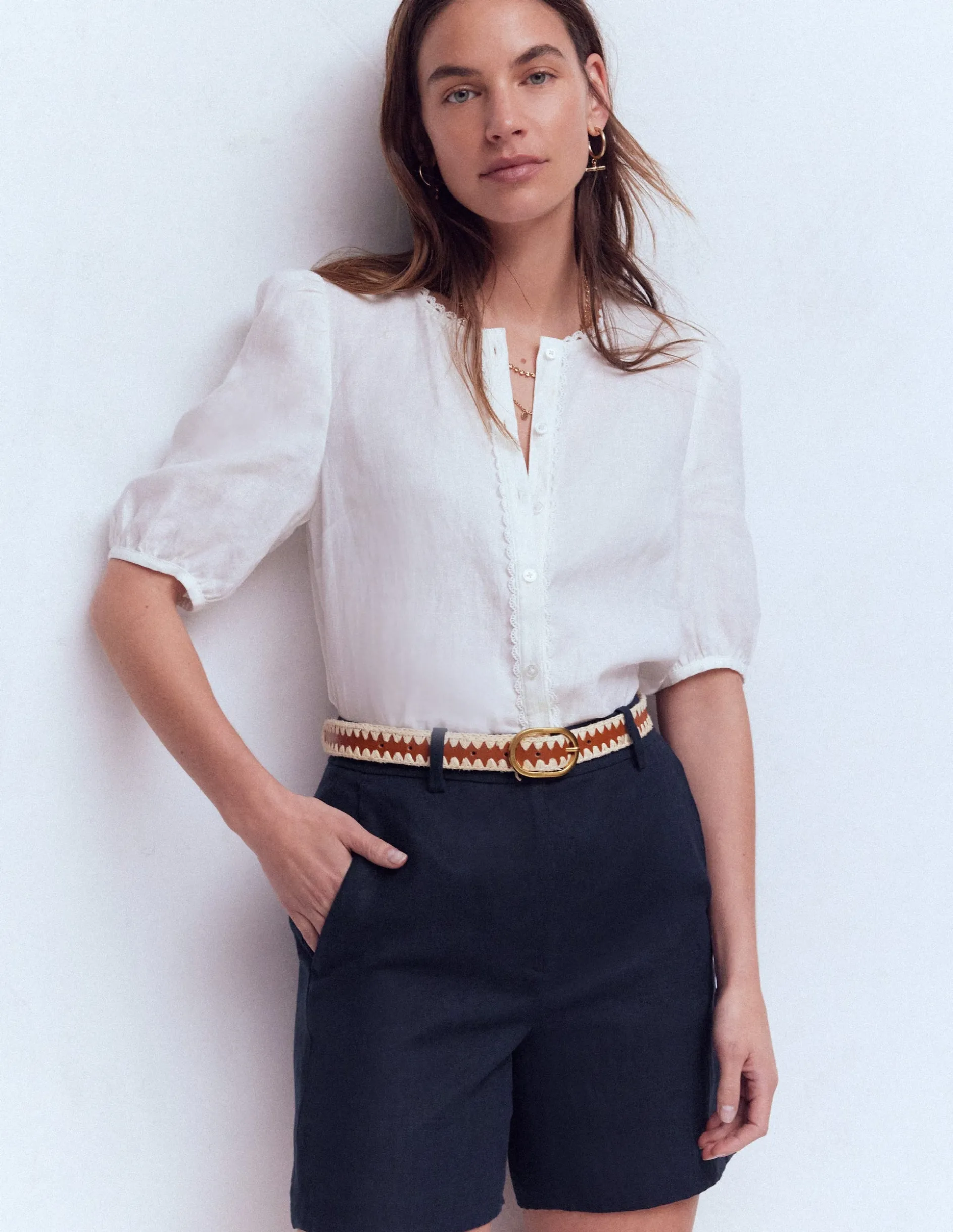 Short Belgravia en lin