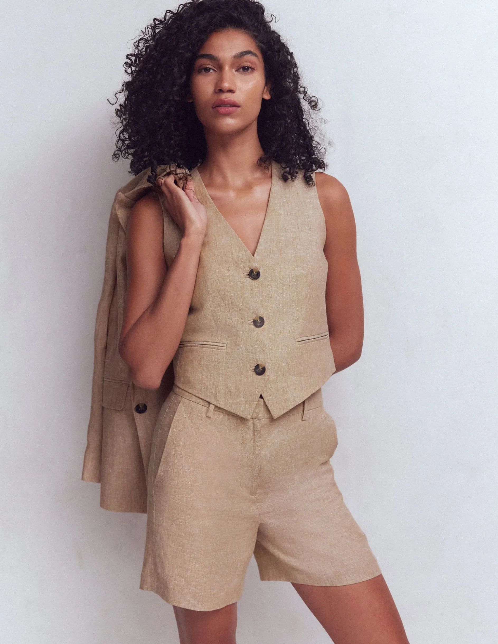 Short Belgravia en lin