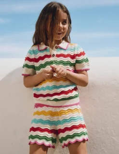 Short en maille pointelle