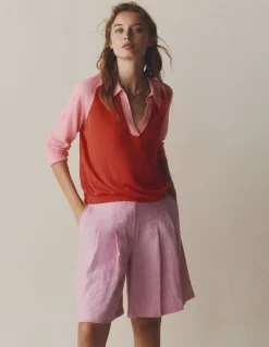 Short Highbury plissé en lin