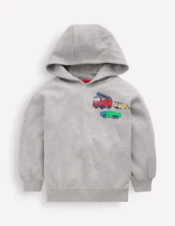 Sweat à capuche motif avant et arrière