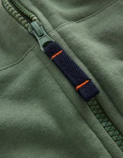 Sweat à capuche zippé avec manches raglan