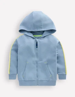 Sweat à capuche zippé avec manches raglan