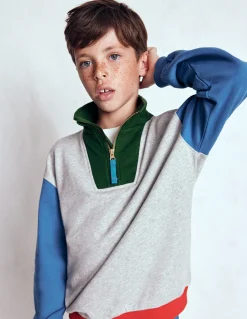 Sweat partiellement zippé