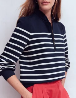 Sweat volanté partiellement zippé