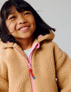 Sweat zippé décontracté en borg