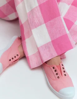 Tennis sans lacets en toile